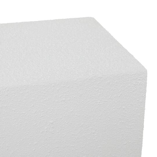 White Contemporary Garden Stool, 17" x 17" x 24"